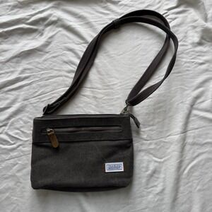 Travelon Canvas Shoulder Bag Purse Crossbody Gray/Pewter AntiTheft NWT